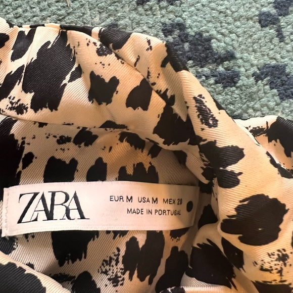 ZARA cheetah print cowl neck blouse size M - Picture 2 of 3